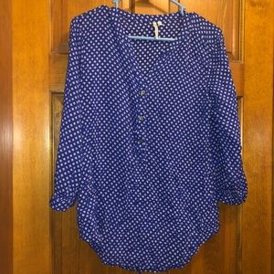 Blue pattern blouse